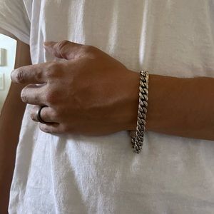 Cuban Link Sterling Silver Bracelet, 8mm